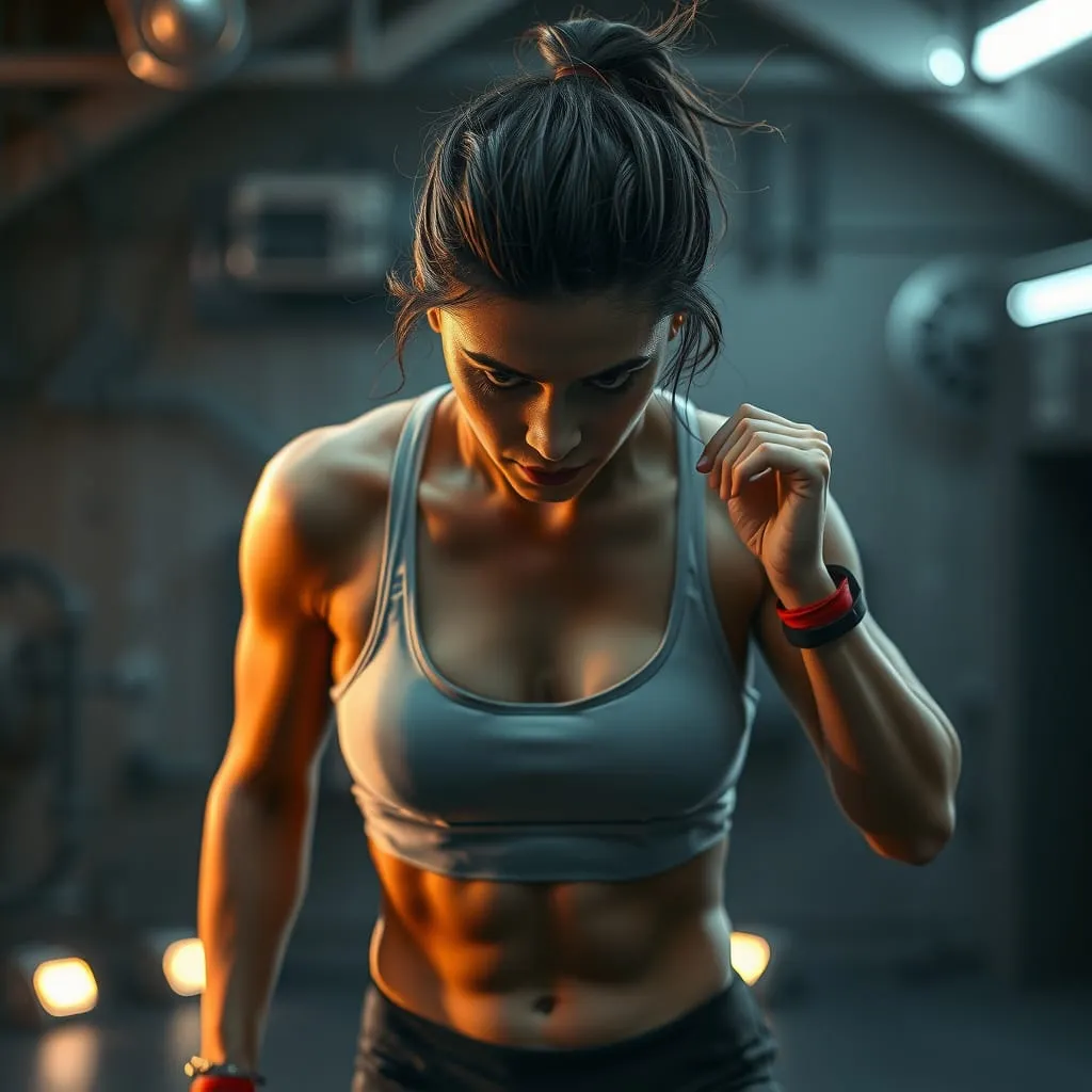 INFJ woman undergoing intense training - depicted