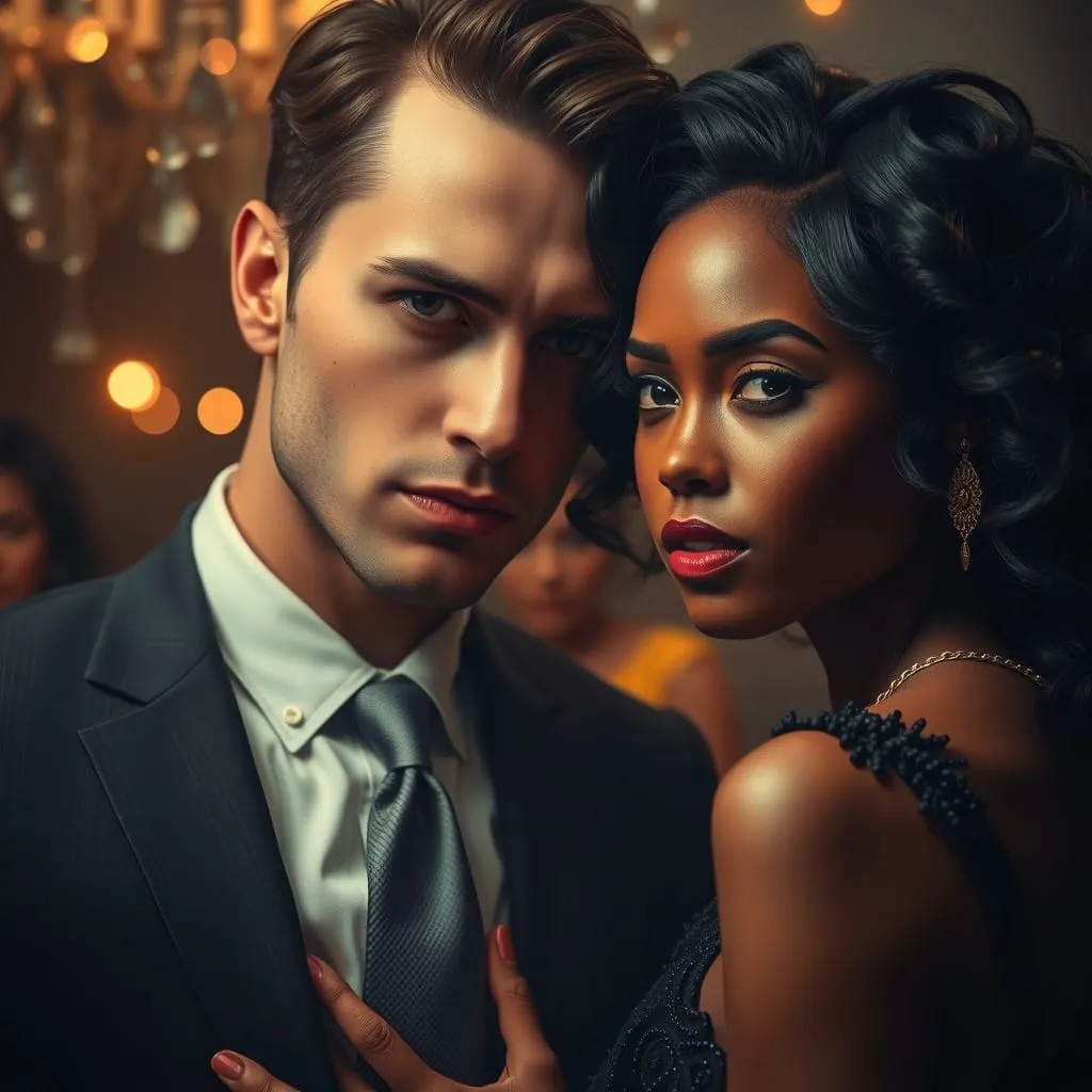 A Man and woman in a new relationship, depicting idealization